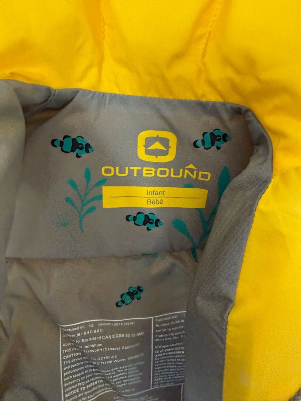 Kids' Yellow Swim Rashguard Life Jacket - Picture 3 of 7